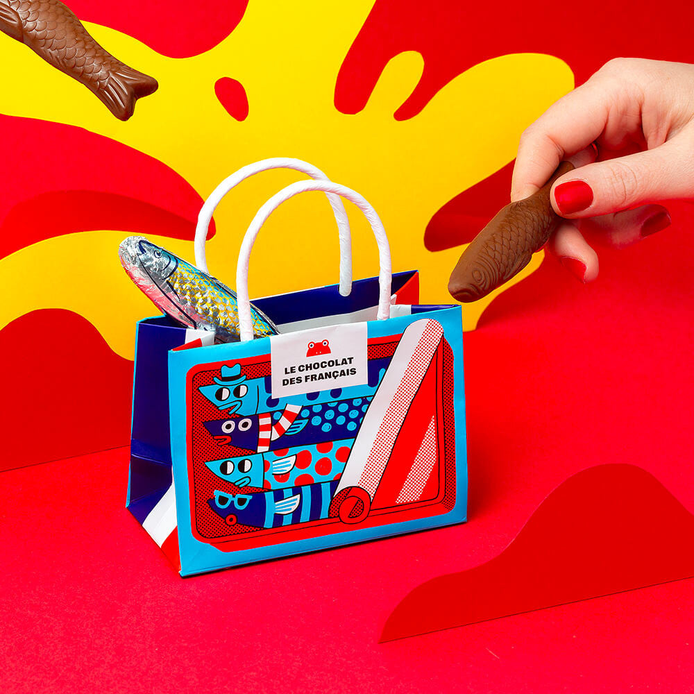 Small Bag of 4 milk chocolate sardines 40g