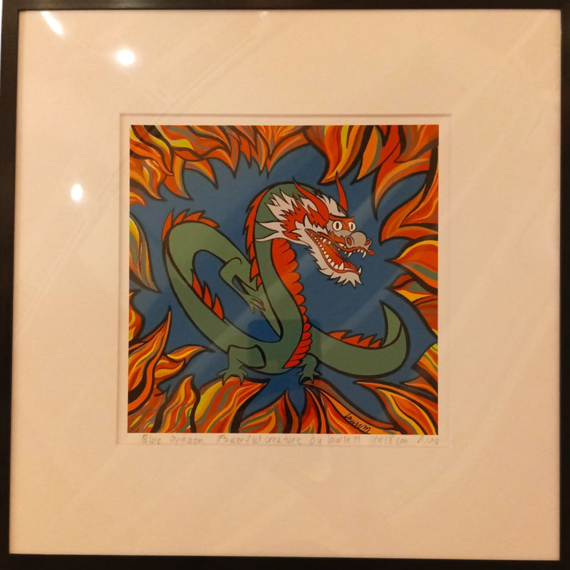 Dragon Paper Print with Frame