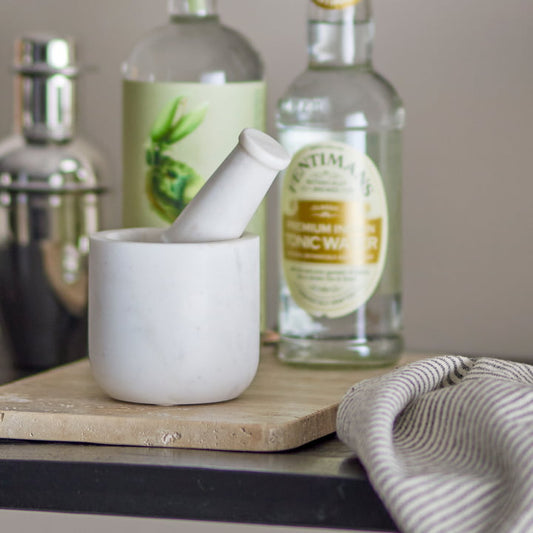 Misaki Mortar & Pestle White Marble