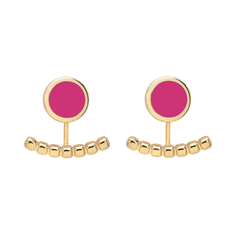 COMETE Two parts Earrings Cabaret Pink