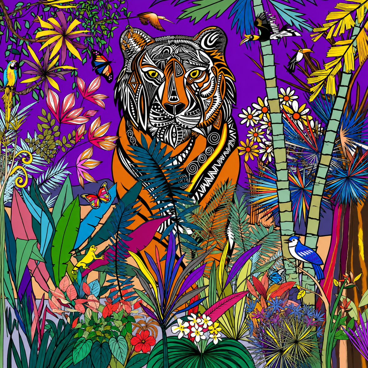 The Purple tiger, King of the Jungle - LouiseM creation