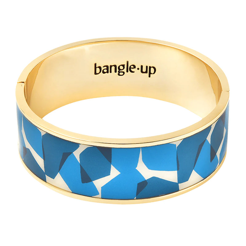 LUNA Printed lacquer clasp bracelet in gilded metal Color