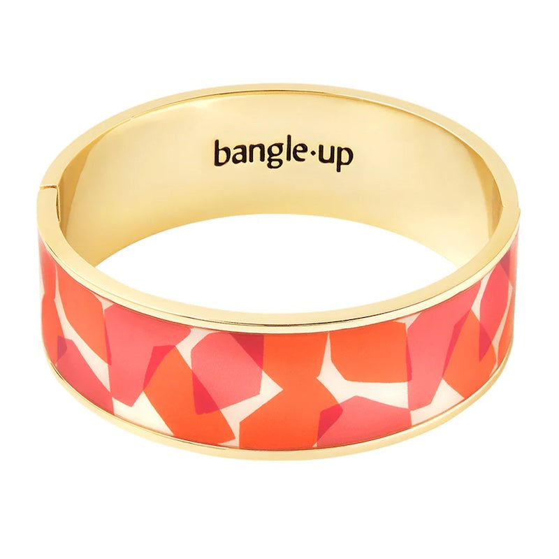 LUNA Printed lacquer clasp bracelet in gilded metal Color