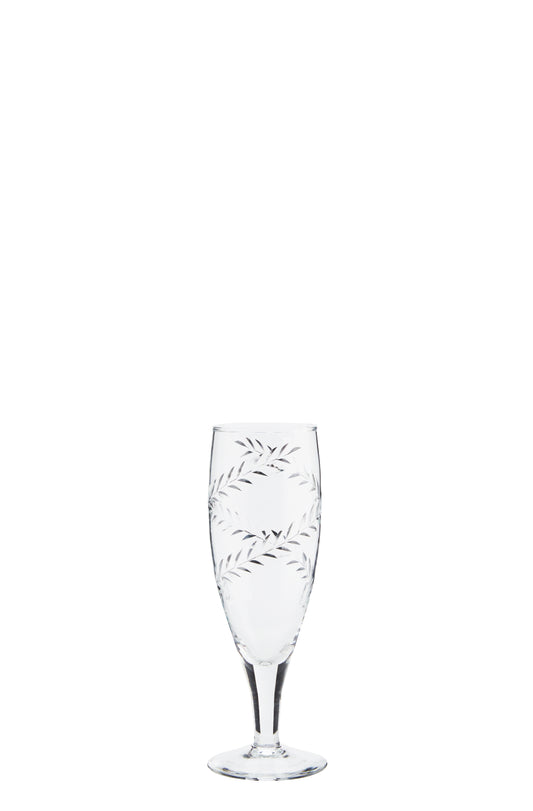 Champagne glass with cutting