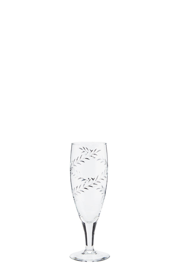 Champagne glass with cutting