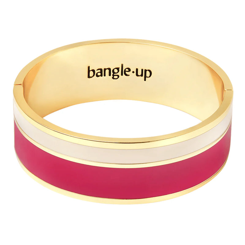 VAPORETTO Two-tone lacquer clasp bracelet - Tangerine/White Sand
