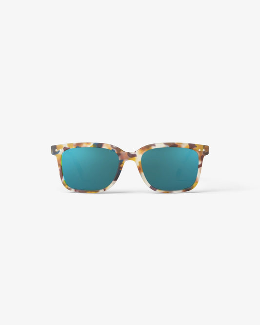 Adult #L Blue Tortoise Mirror Sunglasses