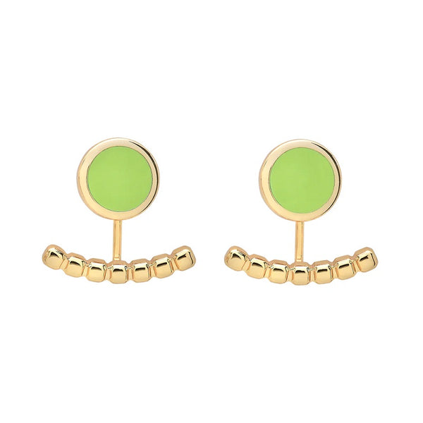 COMETE Two parts earrings in lacquer - Yuzu