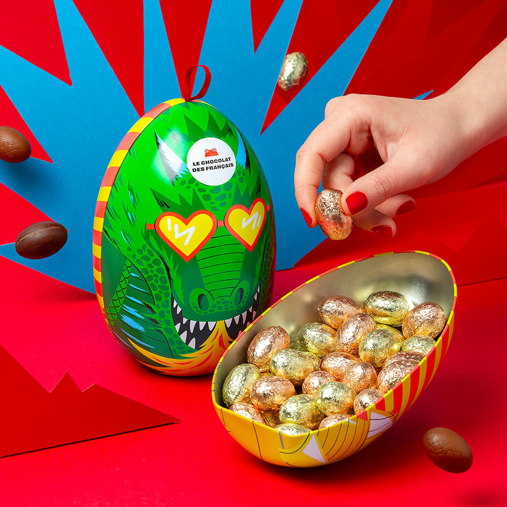 Metal egg dragon