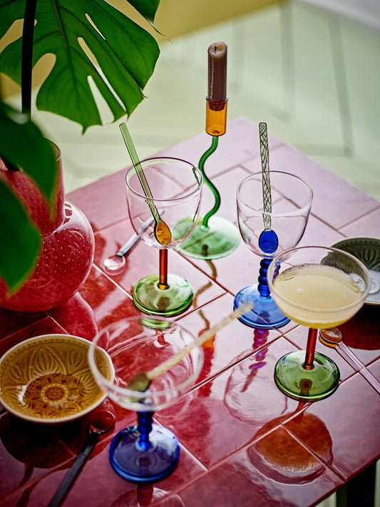 Martine Cocktail Glass Green Glass