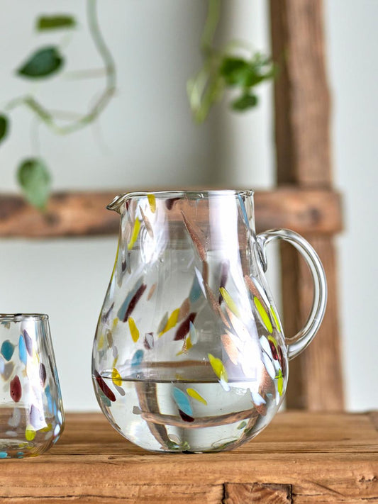Kenji Jug Yellow Recycled Glass