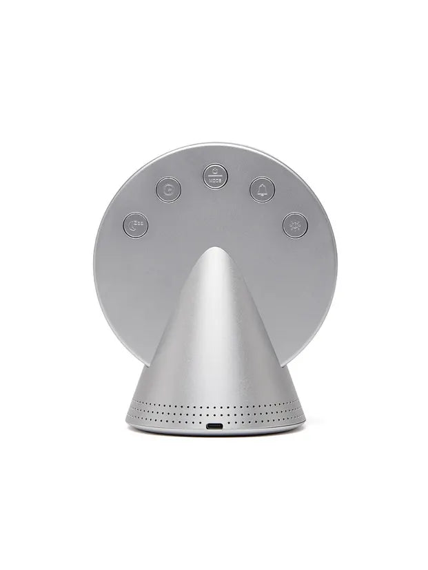 CONIC RADIO ALARM CLOCK W SPEAKER - GLACIER ALU