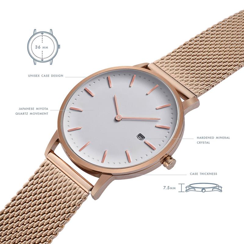 Gold on sale mesh watch