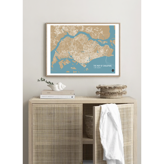 Singapore Map Bronze