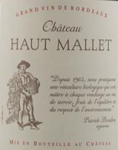 Bordeaux AOC - Chateau Haut Mallet 2020