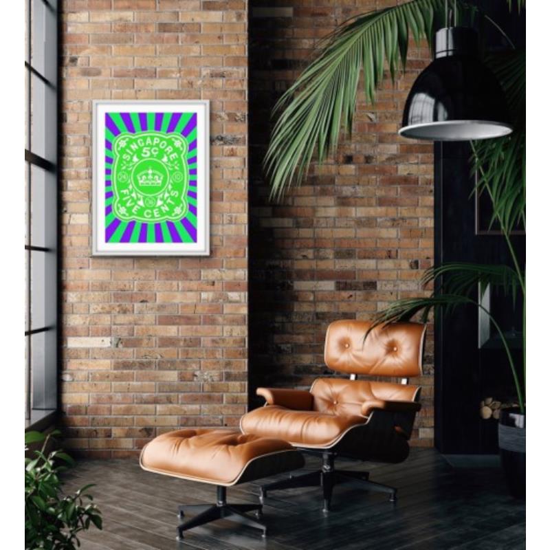 Green Painting Gabriel Dufourcq Without Frame