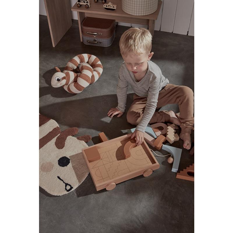 Wooden Rainbow Wagon & Blocks