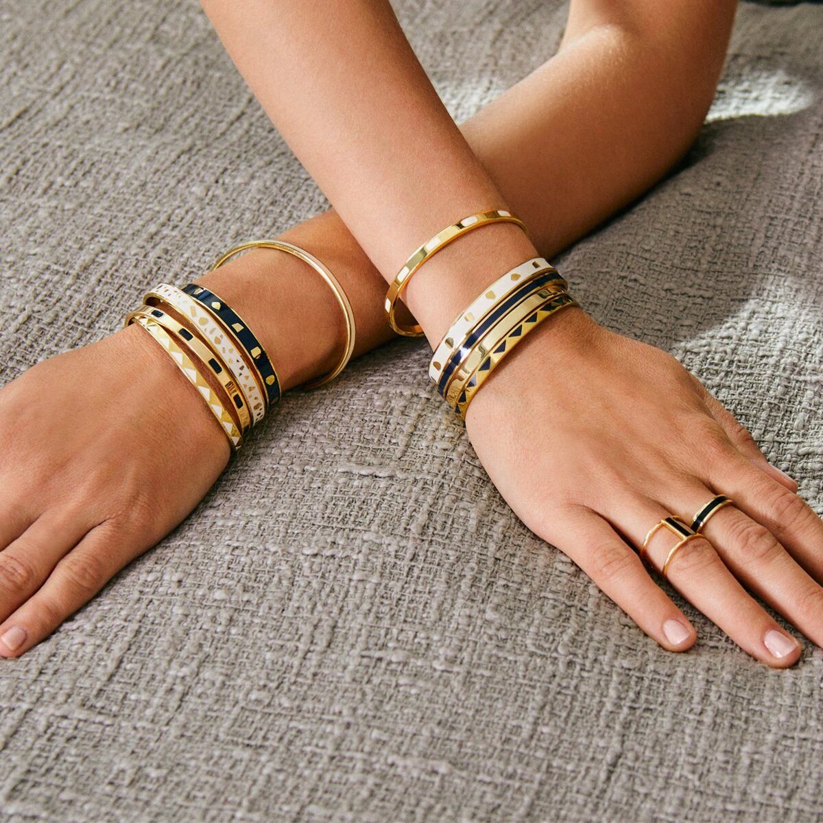 Maison Marcel Fin Cuff Gold Bangle Up