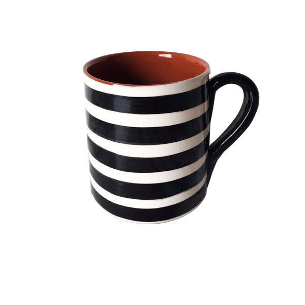 Maison Marcel Casa Cubista Black Horizontal Stripes Mug