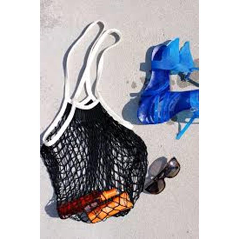 String bag Noir & Ecru