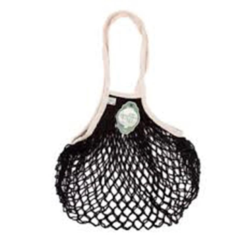 String bag Noir & Ecru