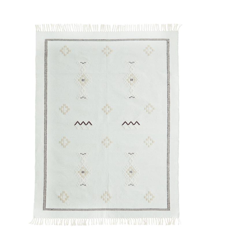 Pale mint cotton rug