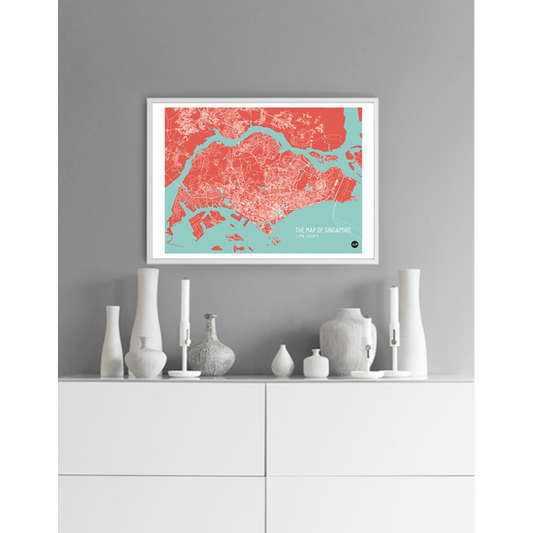Singapore Map Red