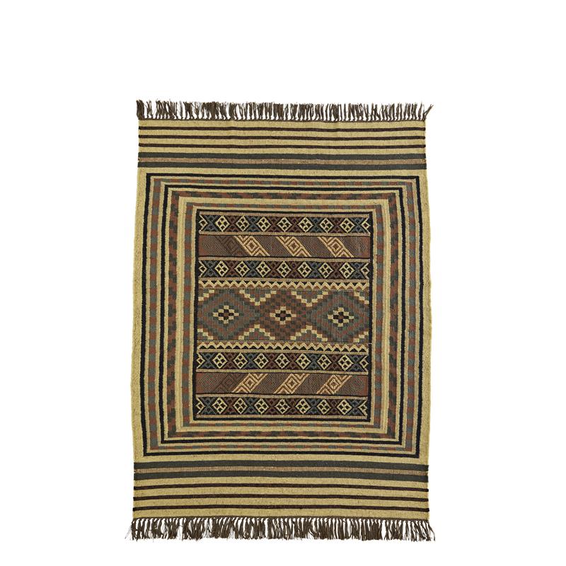 Woven cotton kelim rug