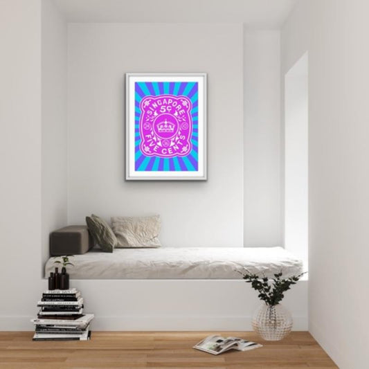 Purple Painting Gabriel Dufourcq With Frame