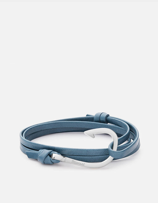 Miansai Hook Leather Silver Slate