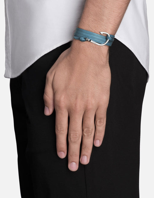 Miansai Hook Leather Silver Slate