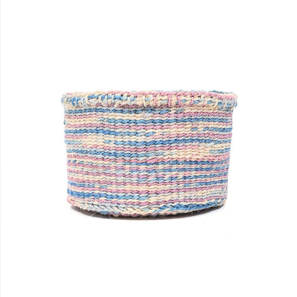 KWENYE:Blue & Pink Tie- Dye Woven Storage Basket