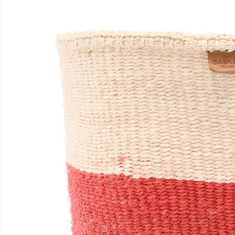 TANGU:Red Colour Block Woven Basket