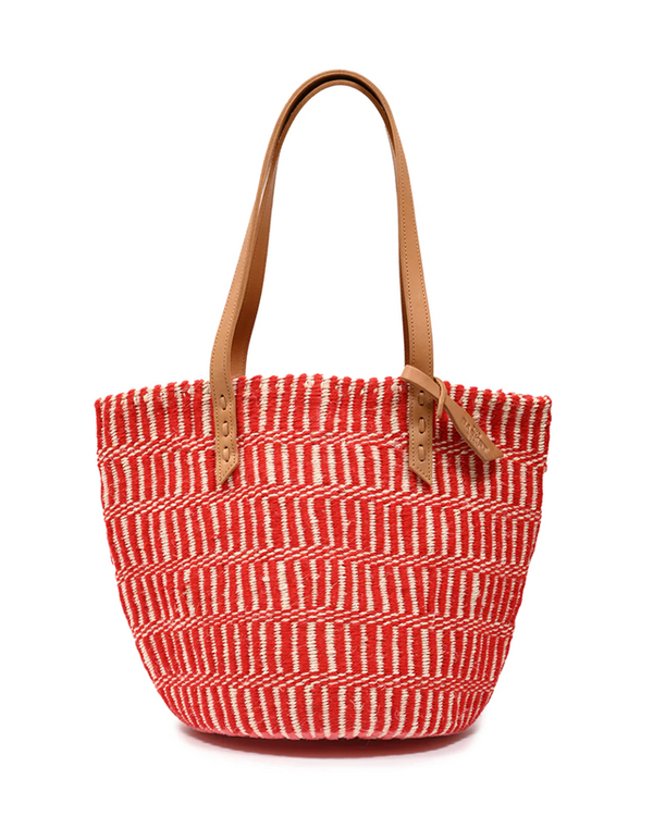 Red on sale straw handbag