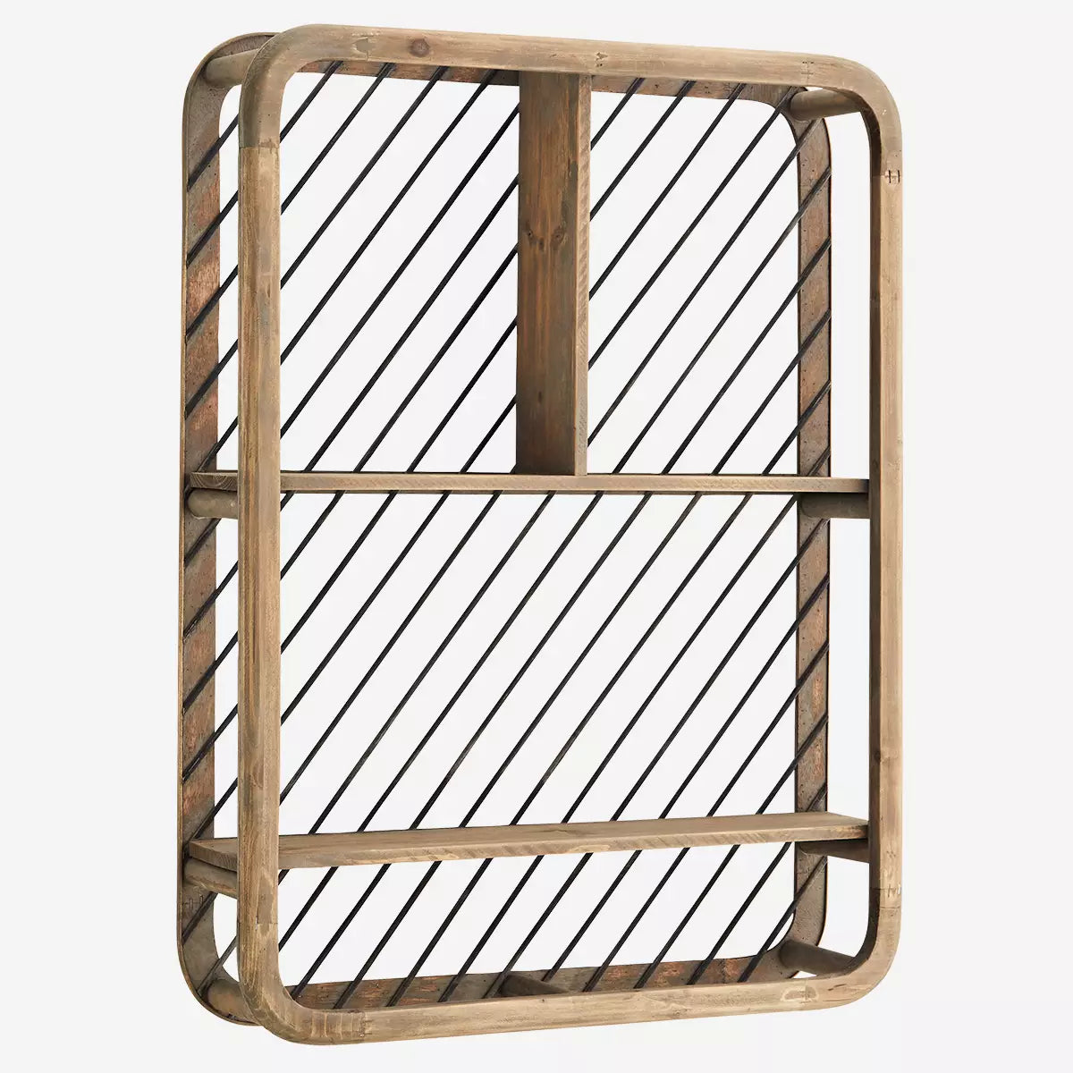 Rectangular bamboo shelf