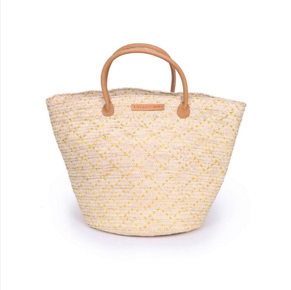 ALMASI:Yellow Diamond Palm Beach Bag