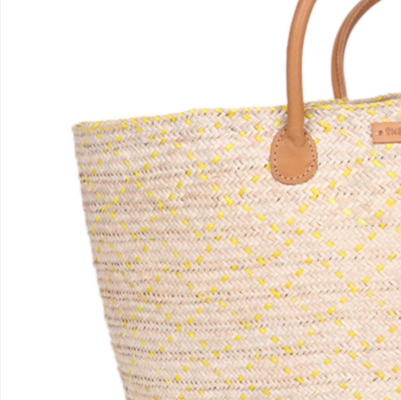 ALMASI:Yellow Diamond Palm Beach Bag