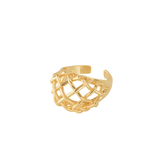 VENUS - Metal  ring with light gold finish. Color : Light gold