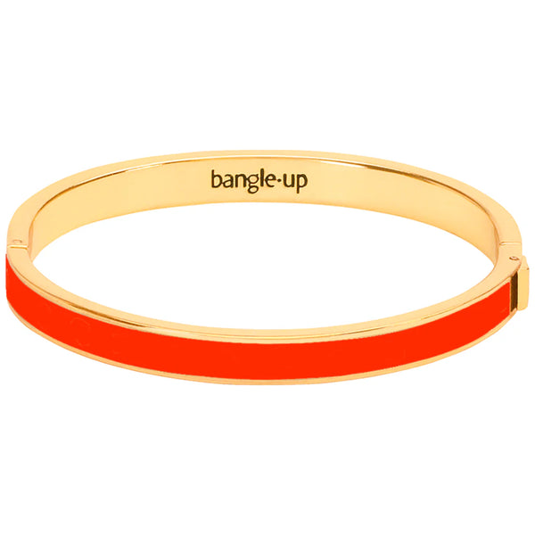 BANGLE Color-block lacquer clasp bracelet - Tangerine