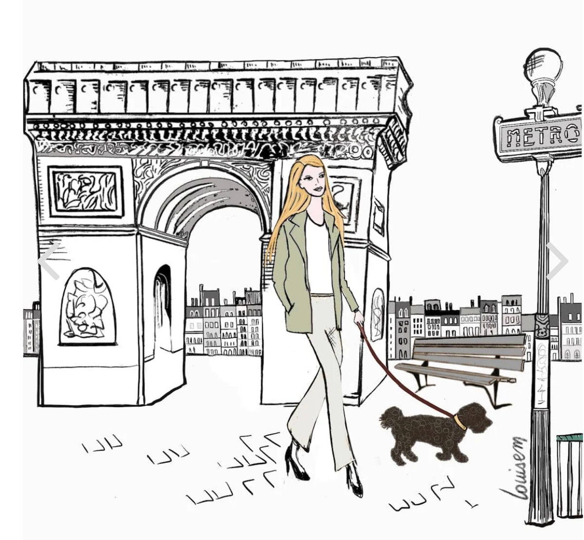 Young Woman in Paris – Bespoke Art Print | LouiseM