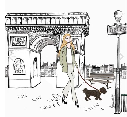 Young Woman in Paris – Bespoke Art Print | LouiseM