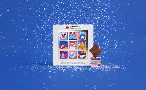 Box of 9 Christmas squares