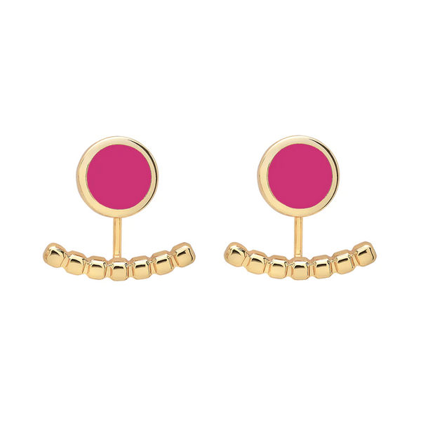 COMETE Two parts Earrings Cabaret Pink