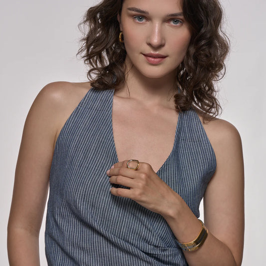 SATURNE - Claps bracelet in PVD steel gold and rhodium. Color : Light gold & Rhodium