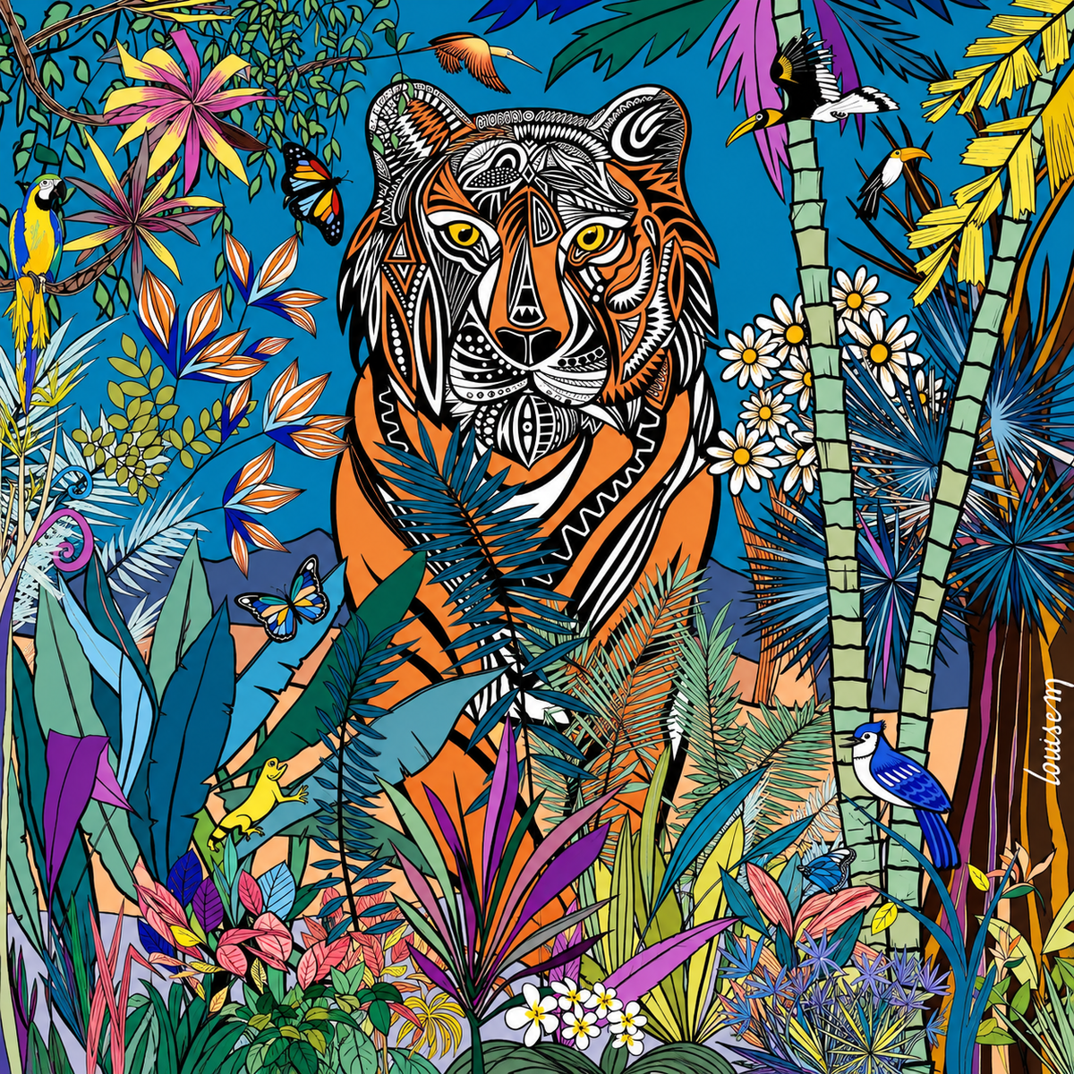 The Blue tiger, King of the Jungle - LouiseM creation