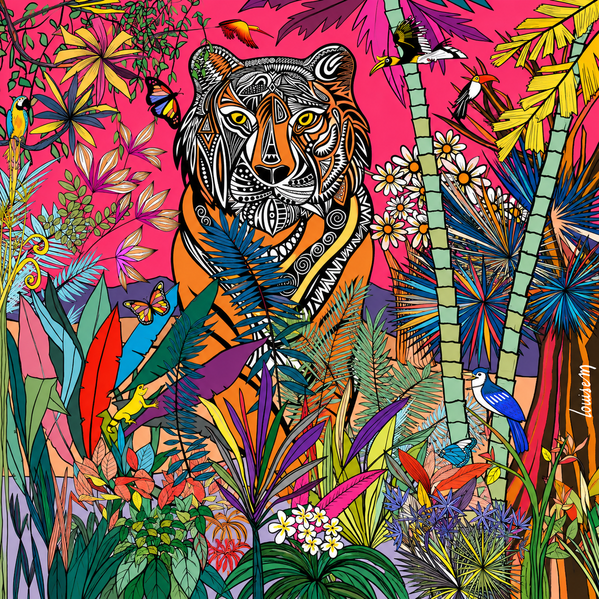 The Red tiger, King of the Jungle - LouiseM creation