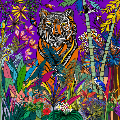 The Purple tiger, King of the Jungle - LouiseM creation