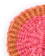 ZUBERI:Hot Pink & Orange Woven Coaster