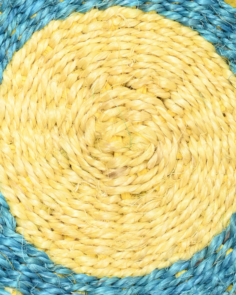 JOHARI:Blue & Yellow Woven Coaster