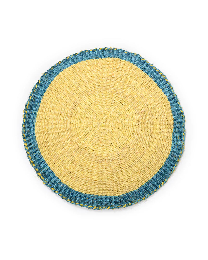 JOHARI:Blue & Yellow Woven Placemat